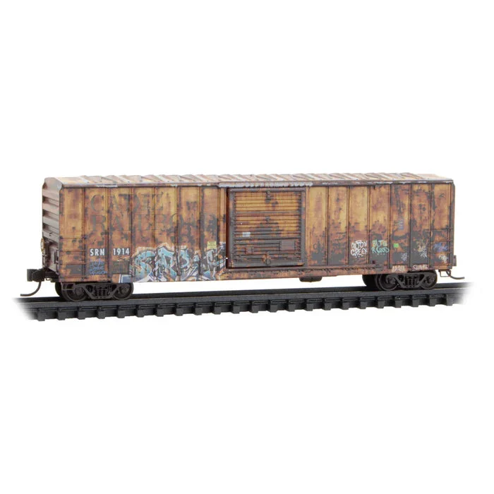 Micro Trains Line N Scale Sabine River & Northern Ex CR 50' Rib Side Box Car SRN #1914
