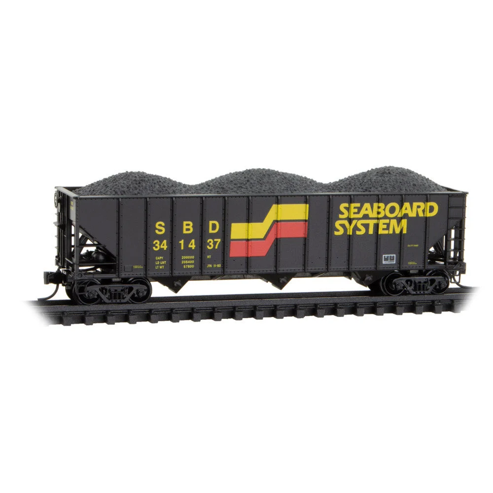 Micro Trains Line N Scale Seaboard System 100 Ton 3 Bay Open Hopper SBD #3411437