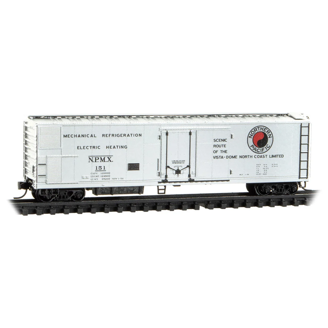Micro Trains N Scale Northern Pacific / Merchants Despatch 51' Rivet Side Mechanical Reefer RD# NPMX 151