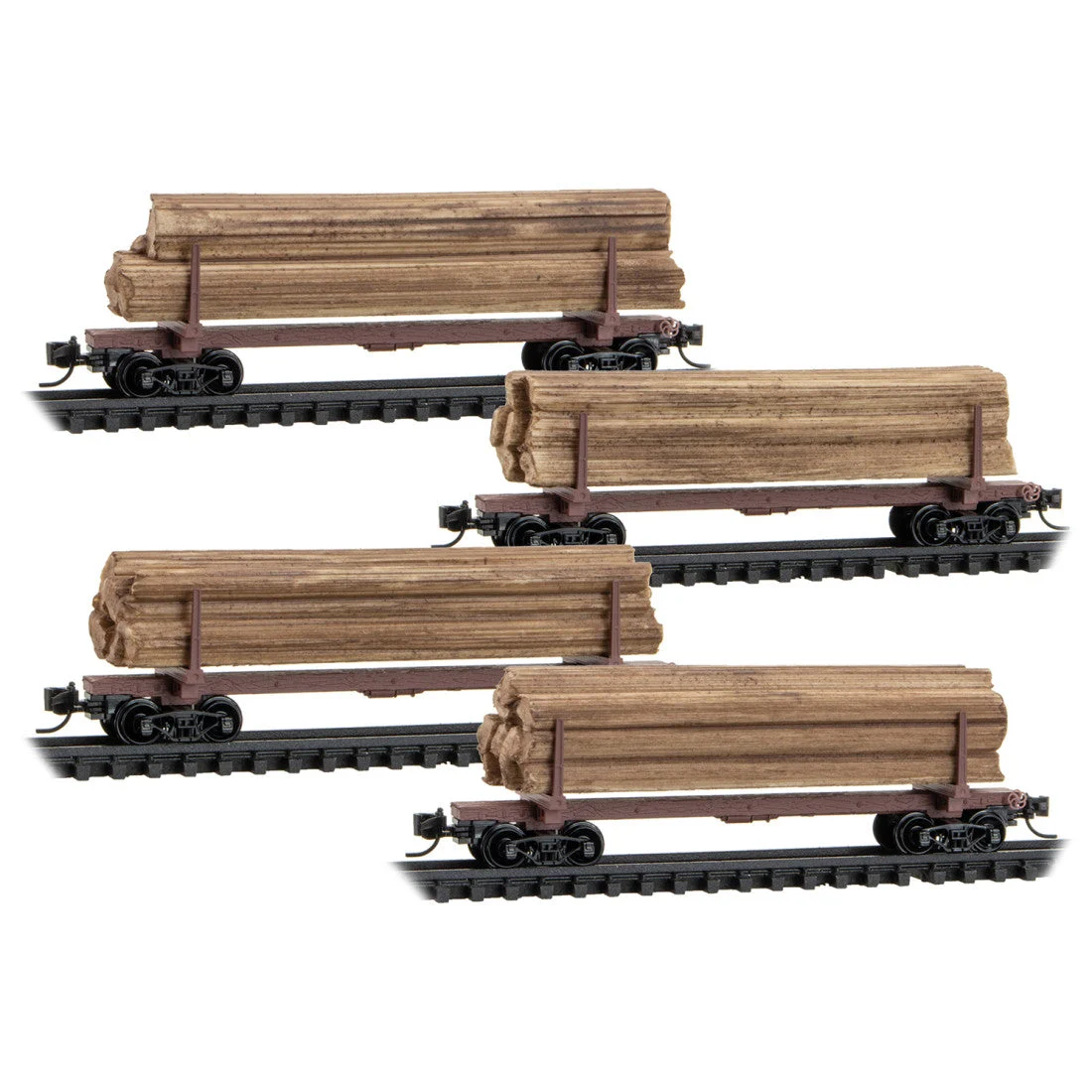 Micro Trains N Scale Logging Car 4-Pack Runner Pack #232