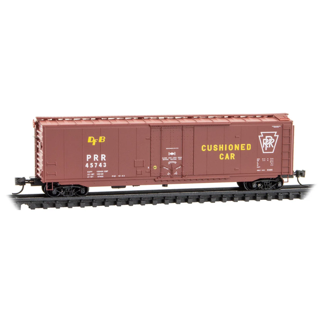 Micro Trains N Scale Pennsylvania 50' Standard Boxcar Plug Door RD# PRR 45743