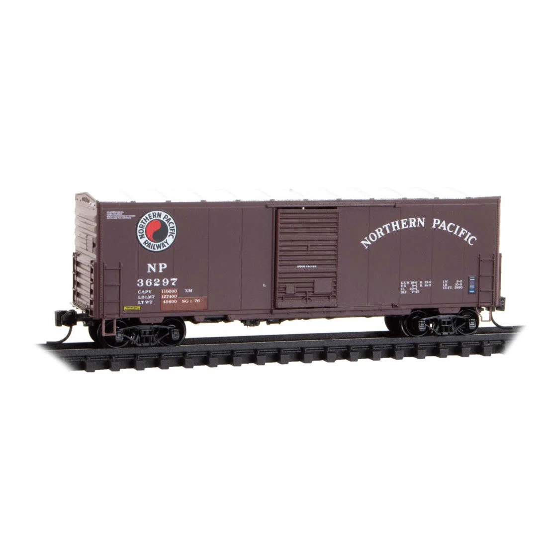 Micro Trains Line N Scale Northern Pacific 40' Standard Box Car Single Door RD# NP 36297