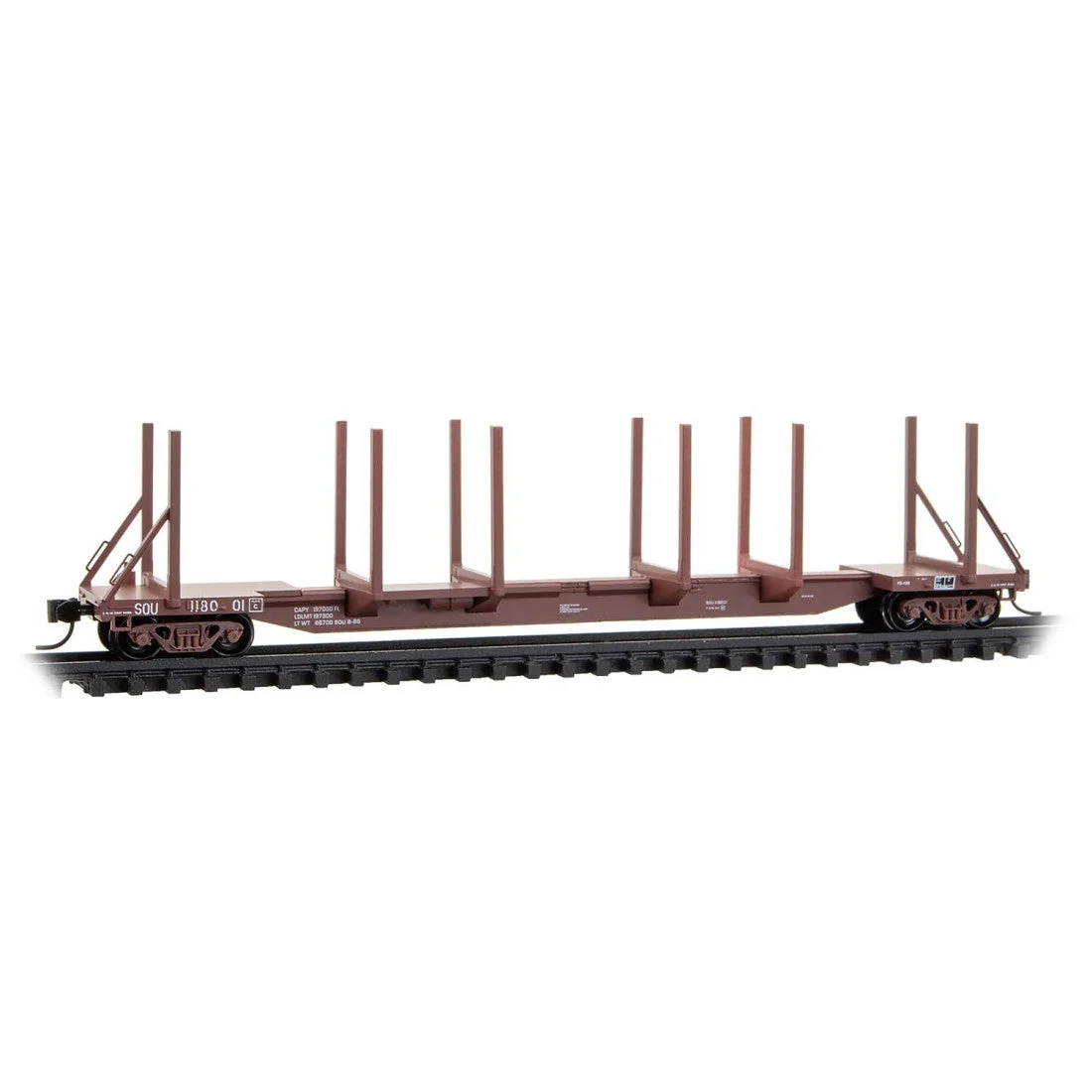 Micro Trains N Scale Southern 65' Log Car RD# SOU 118001