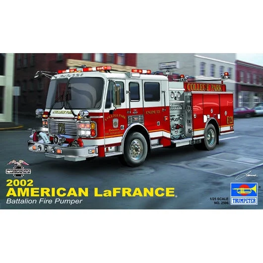 Trumpeter 1/25 2002 American LaFrance Eagle Fire Pumper Truck - Trumpeter Scale Models