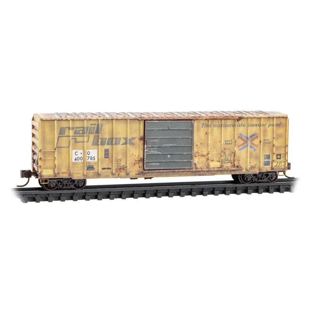 Micro Trains Line N Scale Chesapeake and Ohio Ex Railbox 50' Rib Side Boxcar C&O #400785