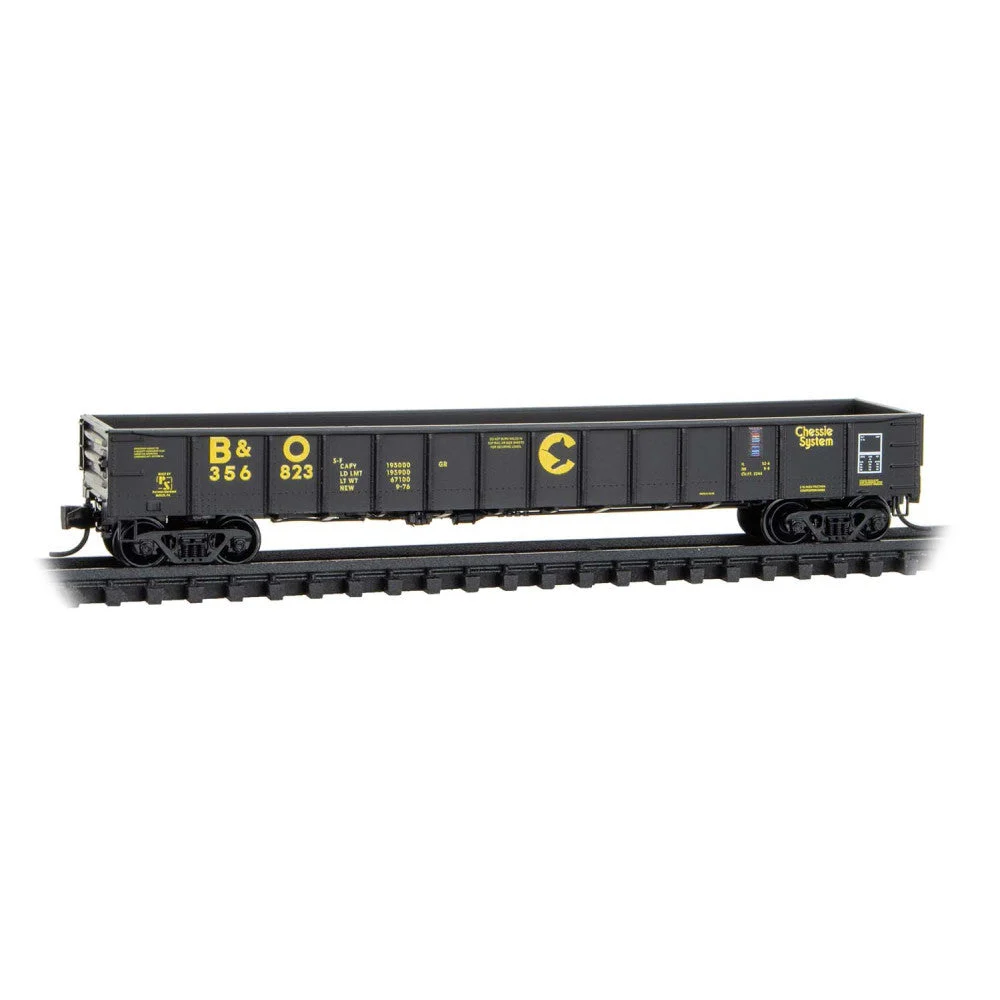 Micro Trains Line N Scale Chessie System - B&O 50' Steel Side Gondola B&O #356823