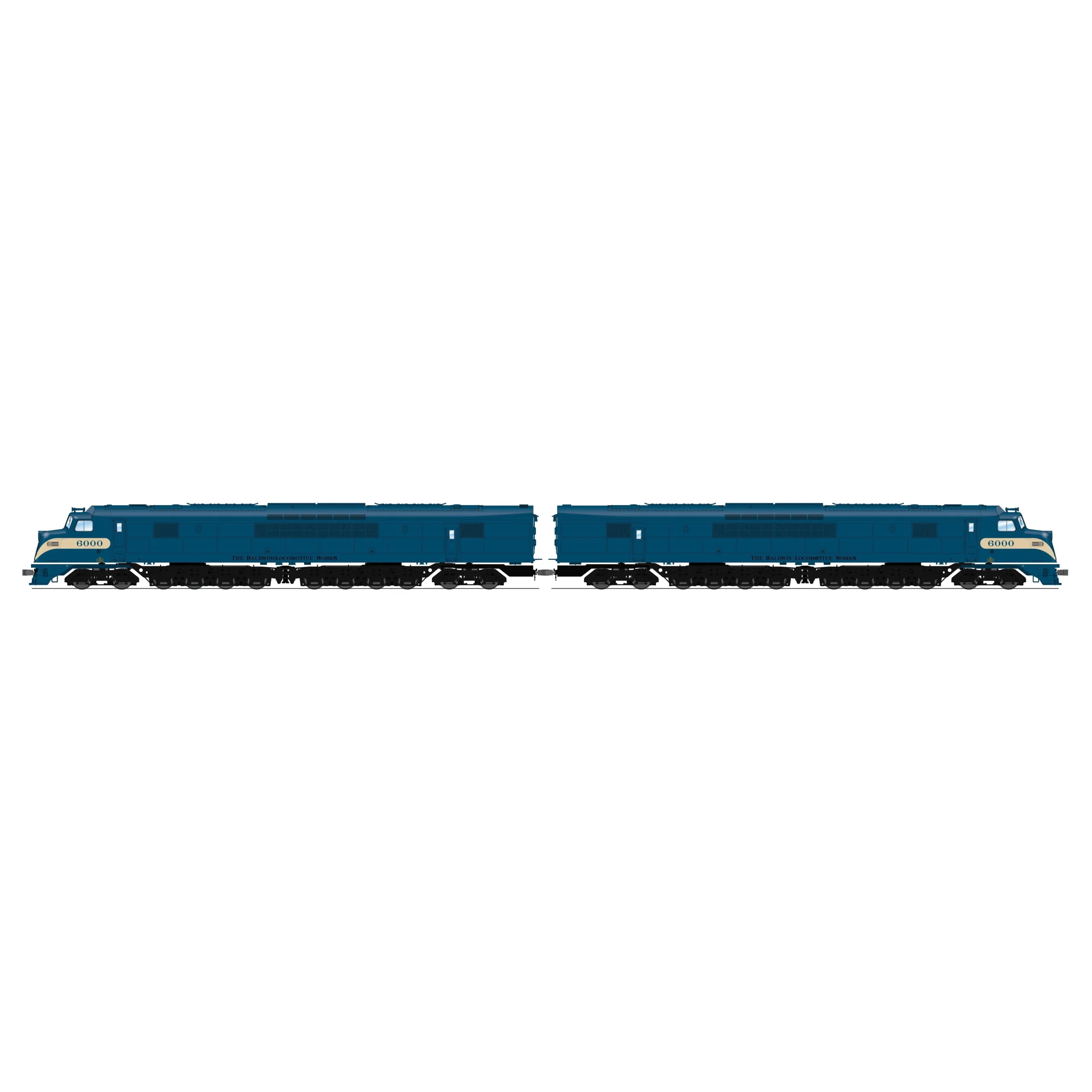 Broadway Limited HO P4 Centipede A-A Diesels Demo #6000A/6000B/Dk.Blue & Crem
