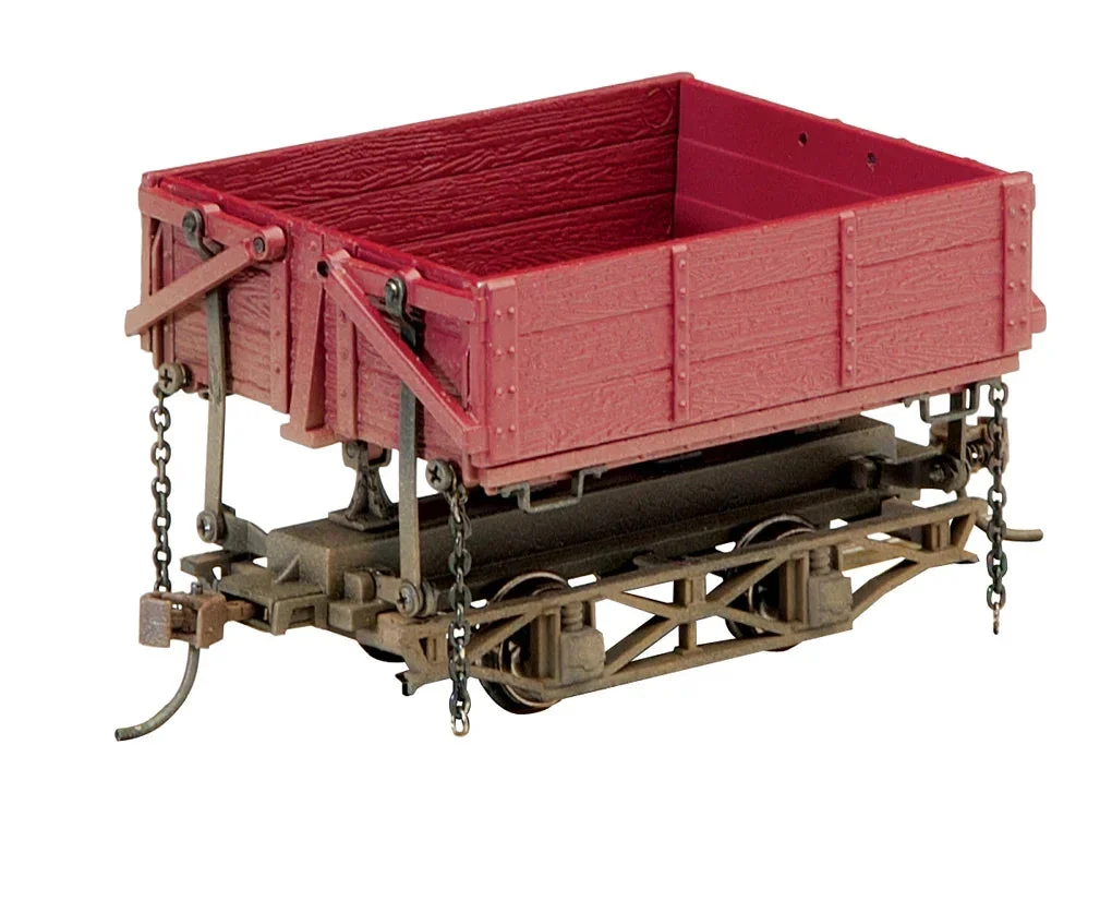 Bachmann On30 Scale Wood Side-Dump Car - Red Oxide (3 Box) 29801