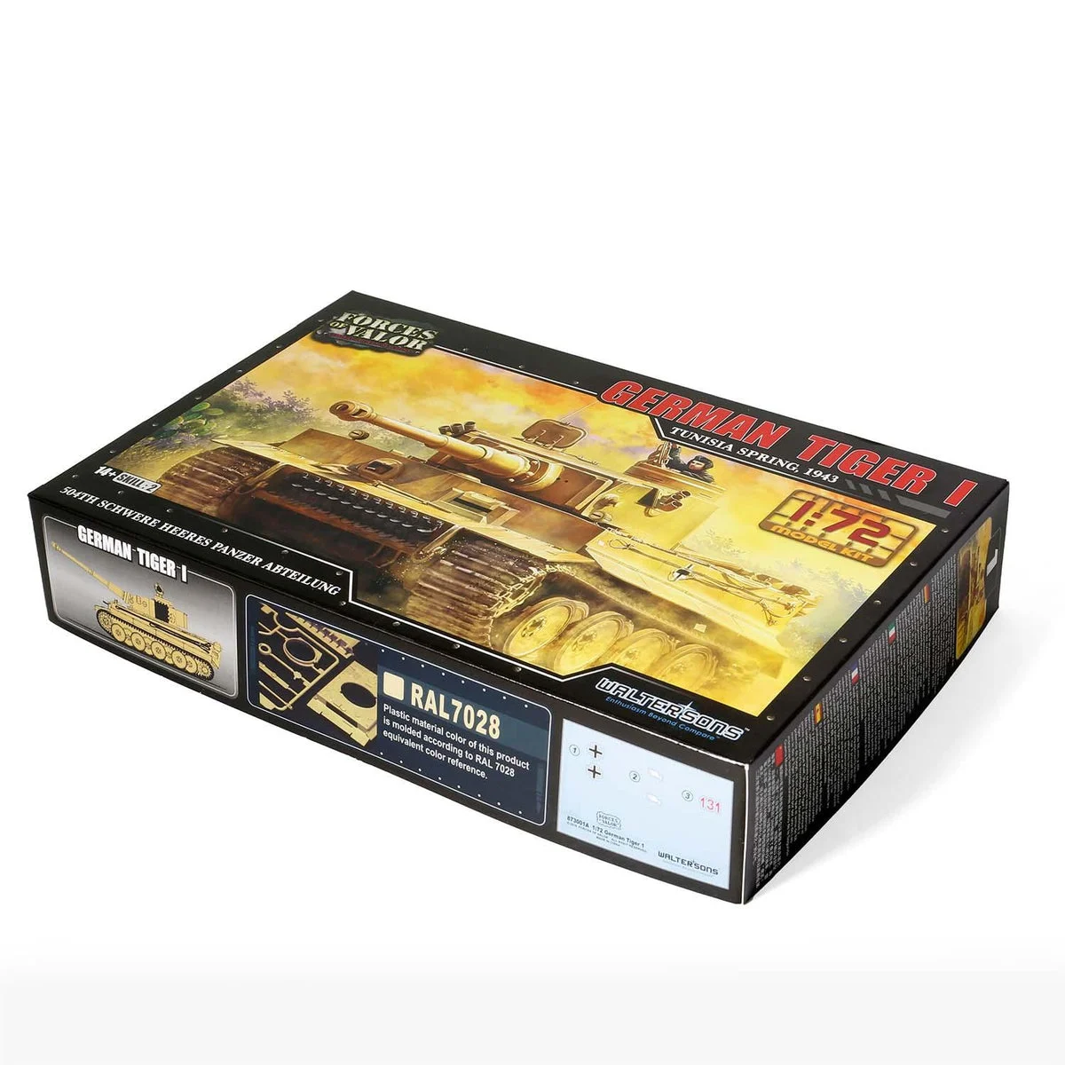 1/72 Forces of Valor Tiger I Tank (Early Production) Tunesia Spring,1943 873001A