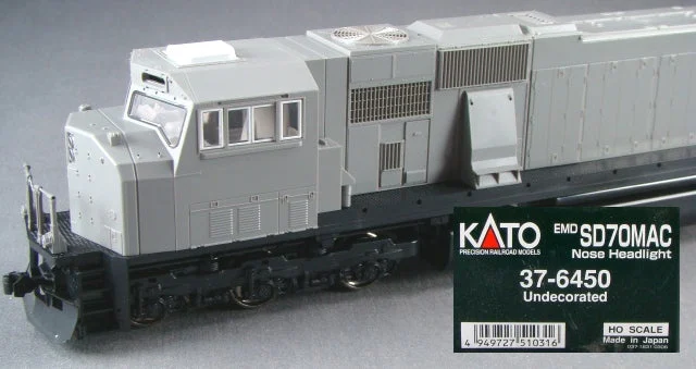 Kato HO Scale SD70MAC Undecorated Locomotive - 37-6450