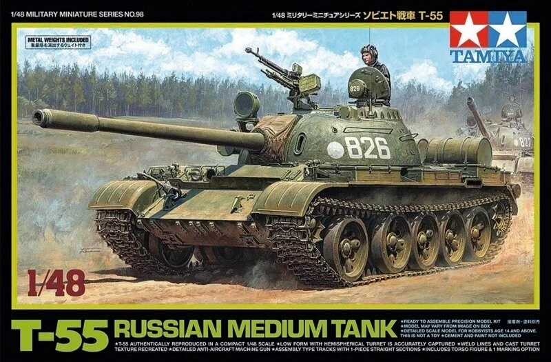 Tamiya 1/48 Russian Medium Tank T-55 - 32598