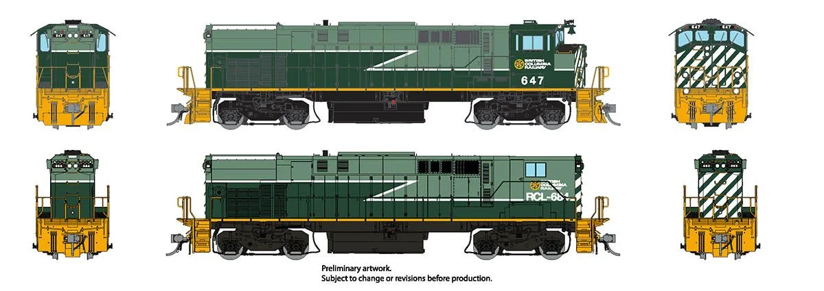 Rapido HO Scale BCR British Columbia Railway M420 / M420B 646 & 682 DCC/Sound