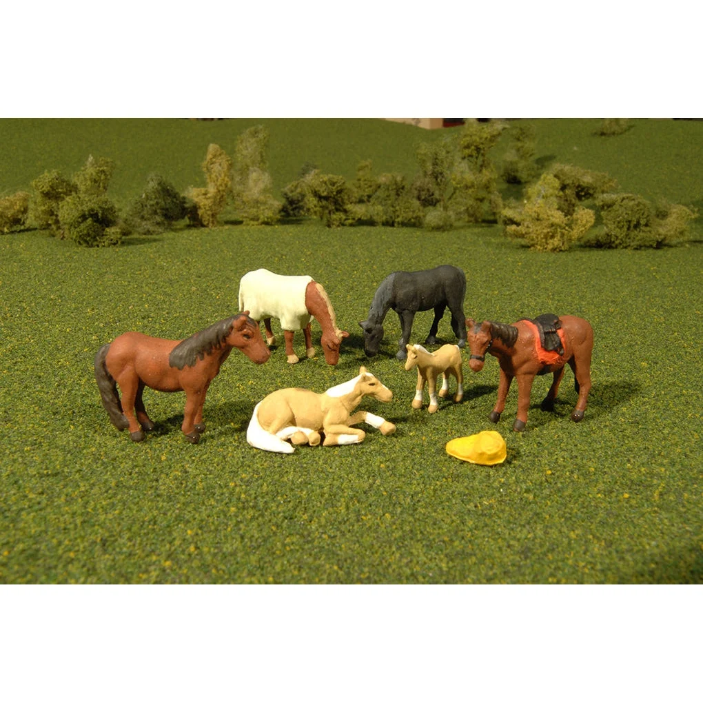 Bachmann HO Scale Horses/6pc - BAC33119
