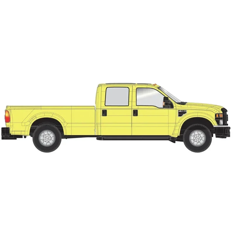 HO Atlas Ford F-350 Crew Cab Pickup Truck [SAFETY YELLOW]