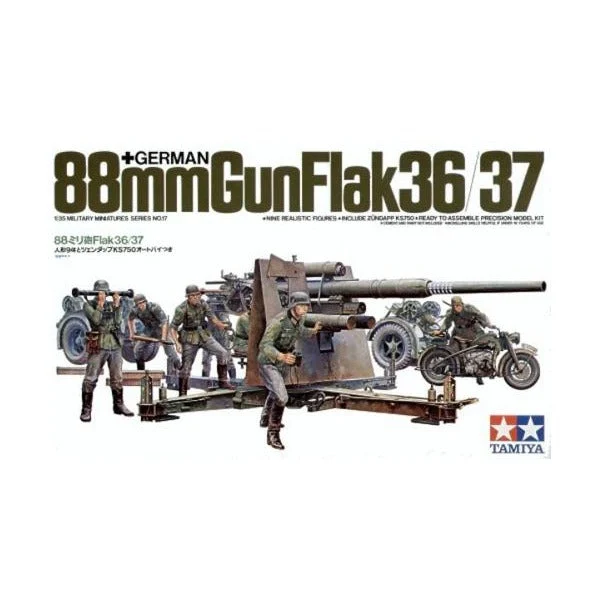 Tamiya 1/35 German 88Mm Gun Flak 36.37 Kit - 35017