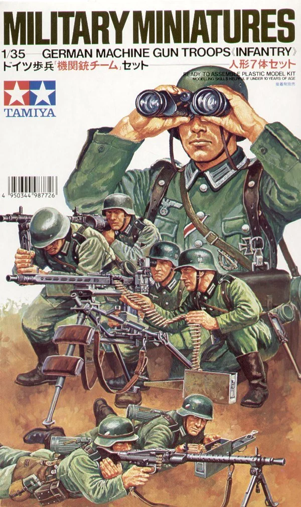 Tamiya 1/35 German Machine Gun Troops Kit - 35038