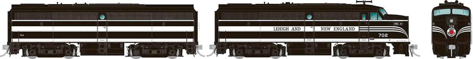 Rapido HO Scale Lehigh & New England Alco FA-1 702 FB-1 753 DCC/Sound