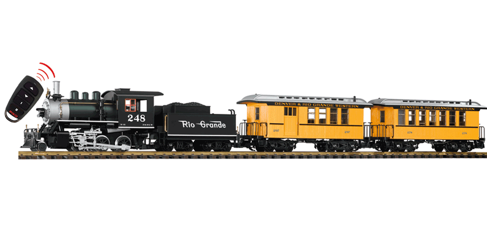 Piko 38112 D&RGW Passenger R/C Starter Set w/Analog Sound & Smoke (G-Scale)