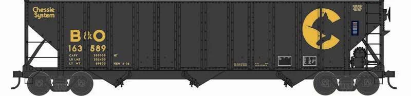 N Bowser 100T Hoppers Chessie System B&O #163663