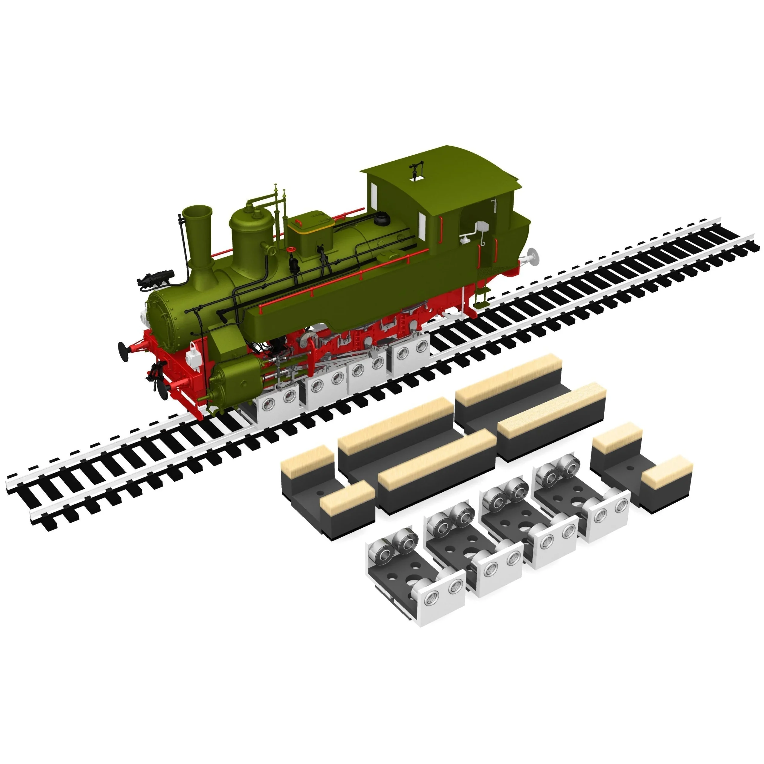 Bachmann HO Scale Rollers & Drive Wheel Cleaners/4 rollers & 4 cleaners - BAC39023