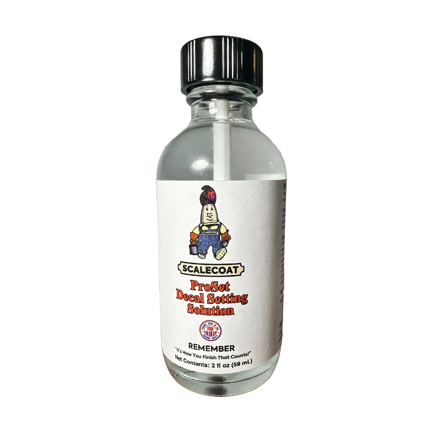 Scalecoat ProSet Decal Setting Solution – 2 oz Bottle with Brush Applicator – 39571