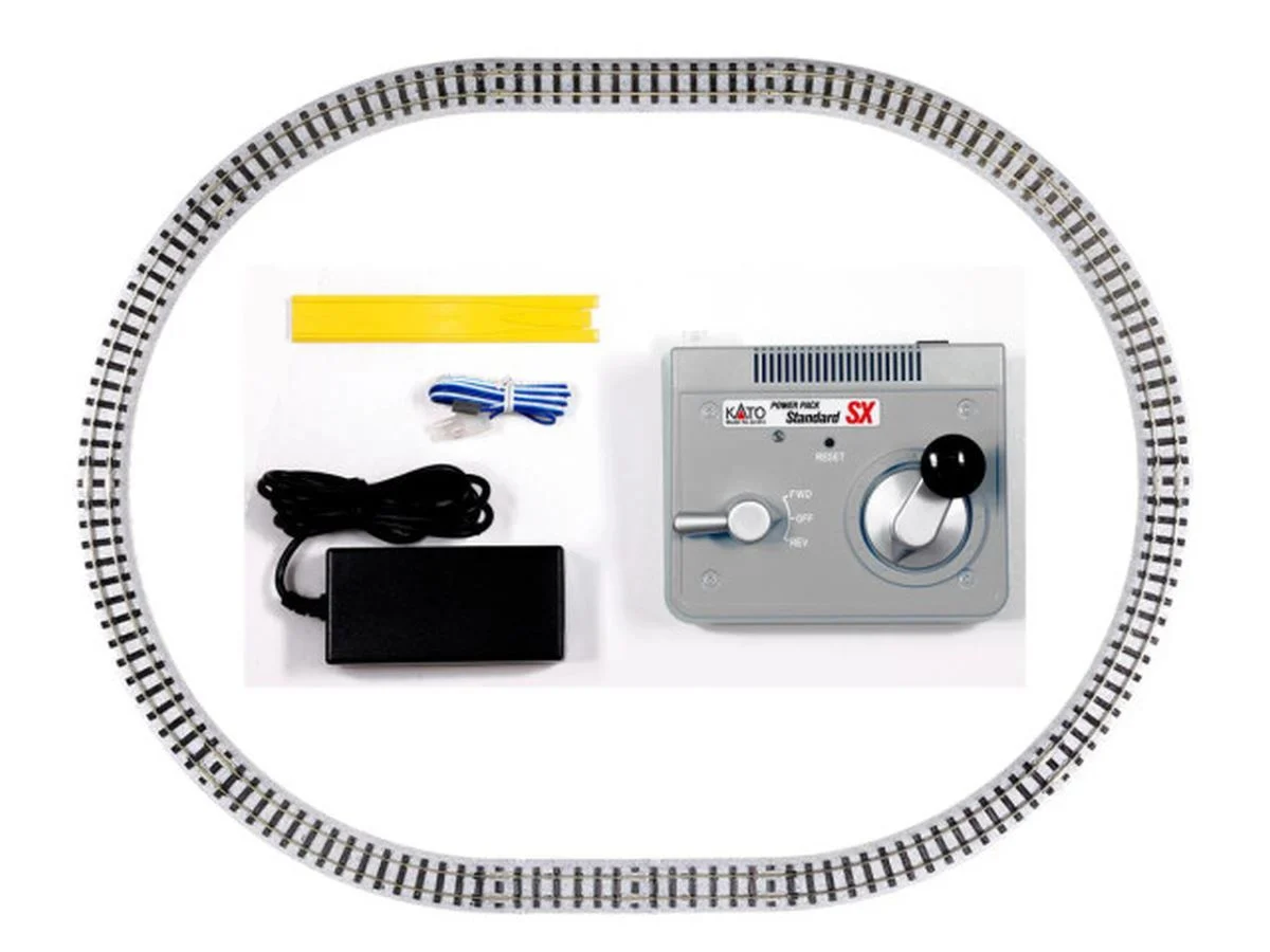 Kato Unitrack Hon3 Narrow Gauge Oval Track Set with Power Pack (Ready-to-Run Layout Kit) - KAT52850