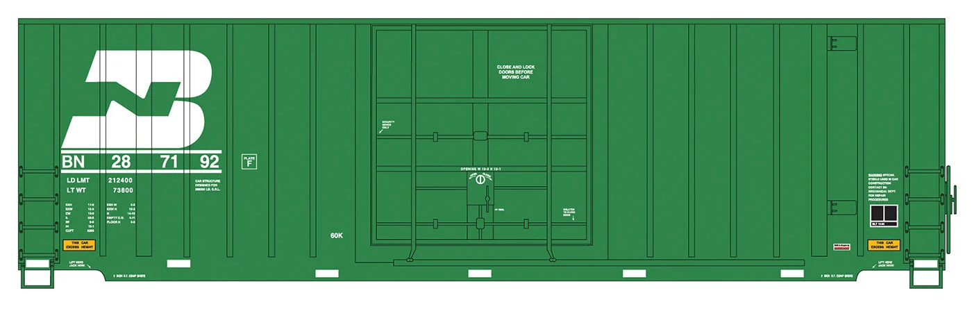 Intermountain HO Scale Burlington Northern Gunderson 50' High Cube Single Door Boxcar 4130001-01 #287167
