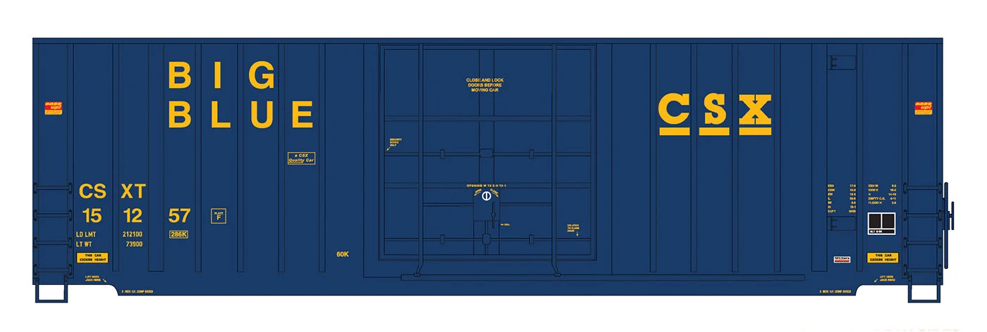 Intermountain HO Scale CSX Big Blue Gunderson 50' High Cube Single Door Boxcar 4130006-06 #151363