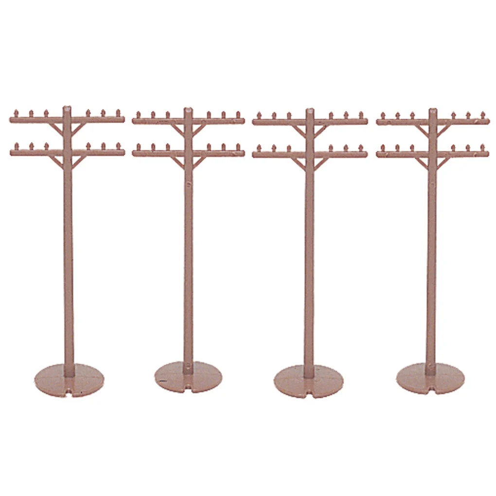 Bachmann HO Scale Telephone Poles/12pc - BAC42102