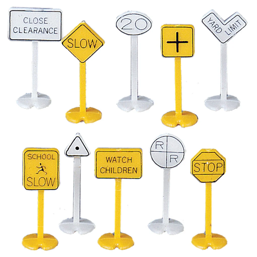 Bachmann HO Scale RR & Street Signs/24pc - BAC42204
