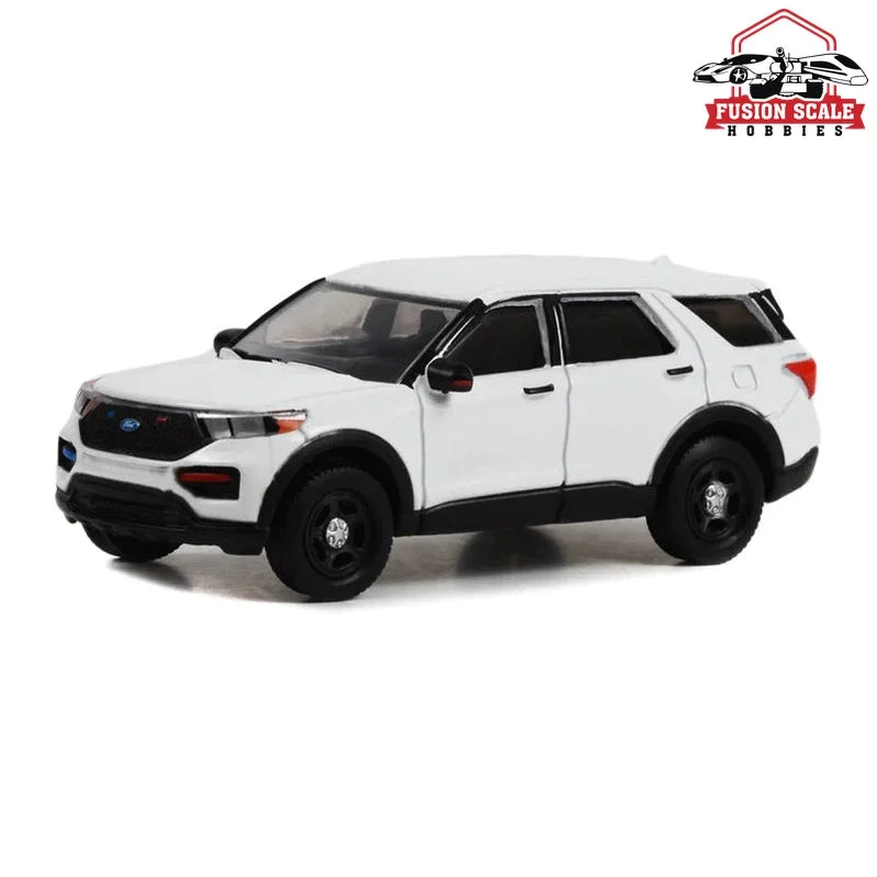 Greenlight Collectibles 2022 White Ford Police Interceptor 1:64 Diecast Model