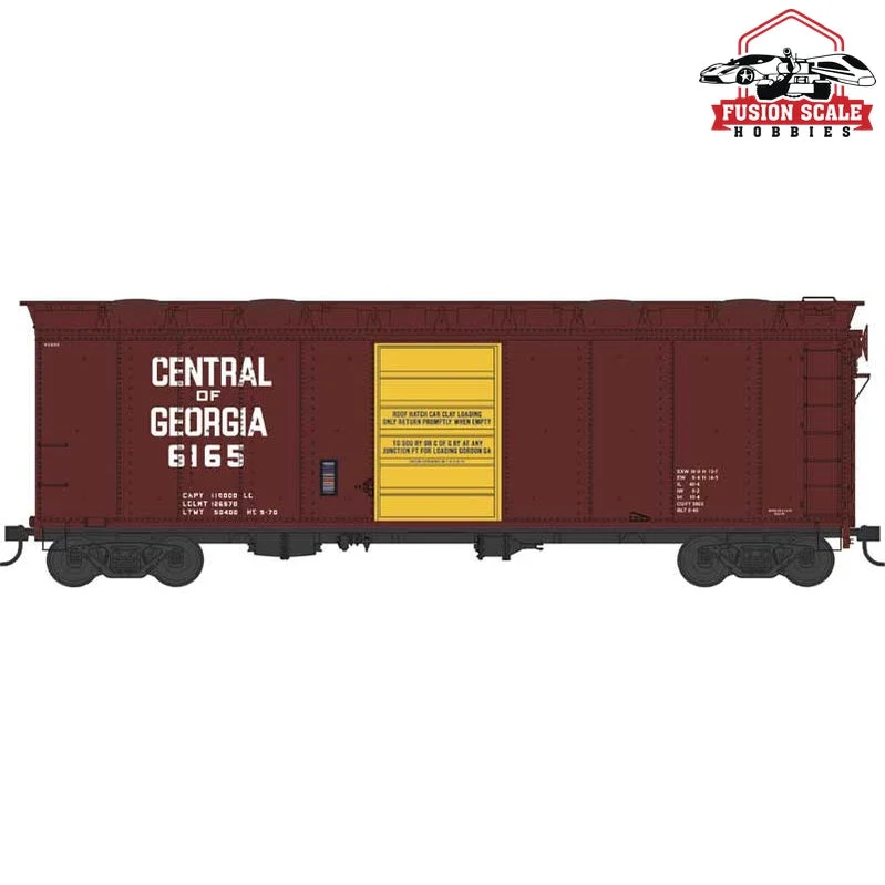 Bowser HO Scale Central of Georgia w/hatches #6165 Blt. 8-48 40ft Box Car