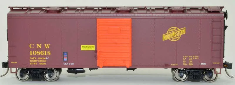Bowser HO Scale Chicago & NorthWestern w/hatches #108612 Blt. 9-49 40ft Box Car