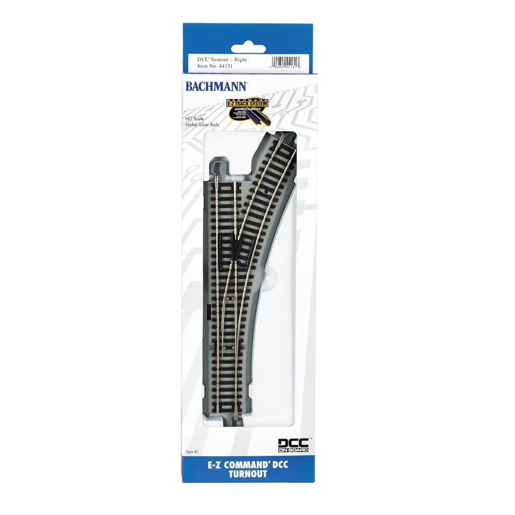 Bachmann HO Scale EZ Track DCC NS RH Switch/1cd - BAC44131