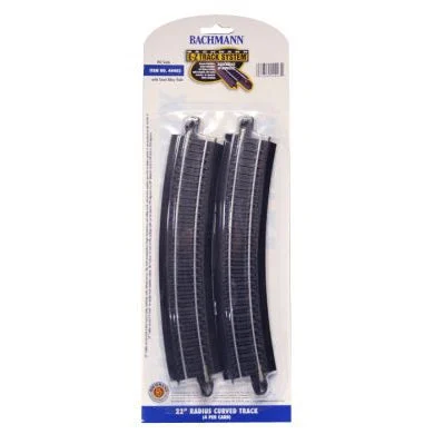 Bachmann HO Scale EZ Track Steel 22"R/4cd - BAC44403