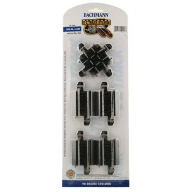 Bachmann HO Scale EZ Track Steel 90* Xing/1cd - BAC44441