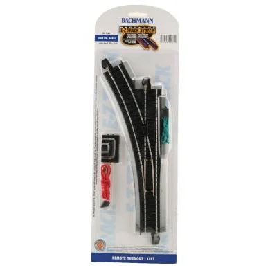 Bachmann HO Scale EZ Track Steel LH Switch/1cd - BAC44461