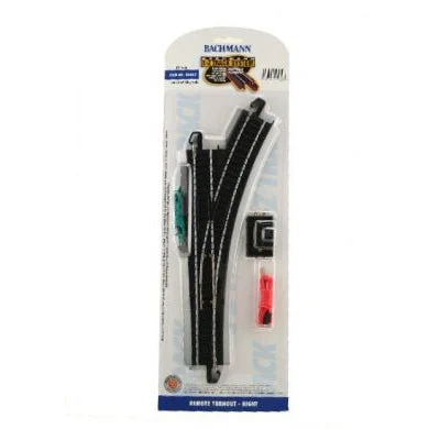 Bachmann HO Scale EZ Track Steel RH Switch/1cd - BAC44462