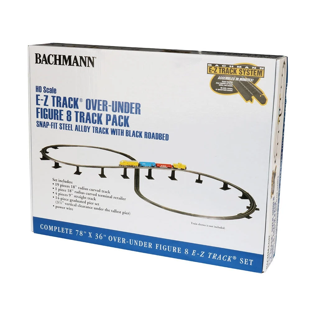 Bachmann HO Scale EZ Track Steel Over-Under Figure 8 Track Pack - BAC44475