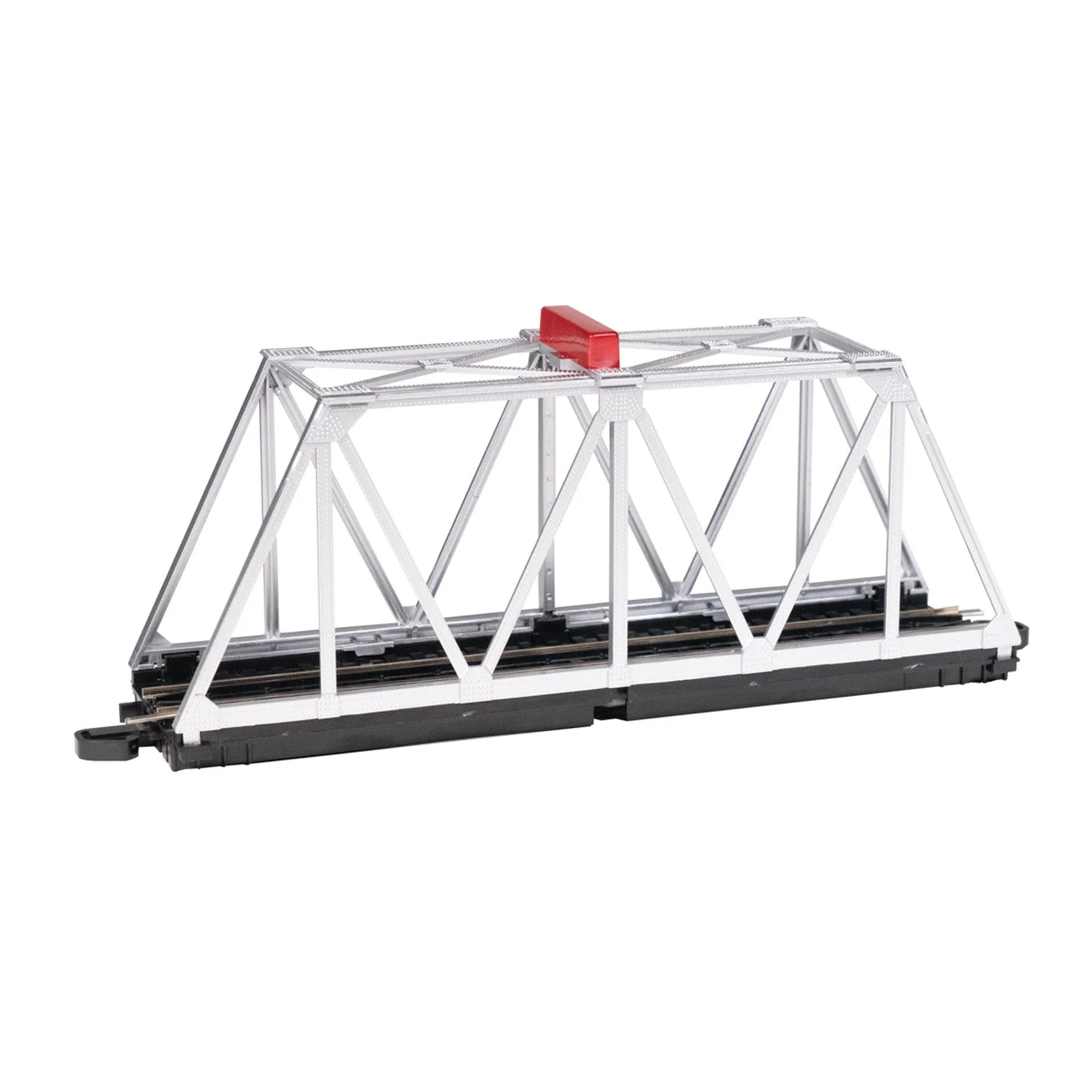 Bachmann HO Scale E-Z Track Truss Bridge With Blinking Light Silver - BAC44478