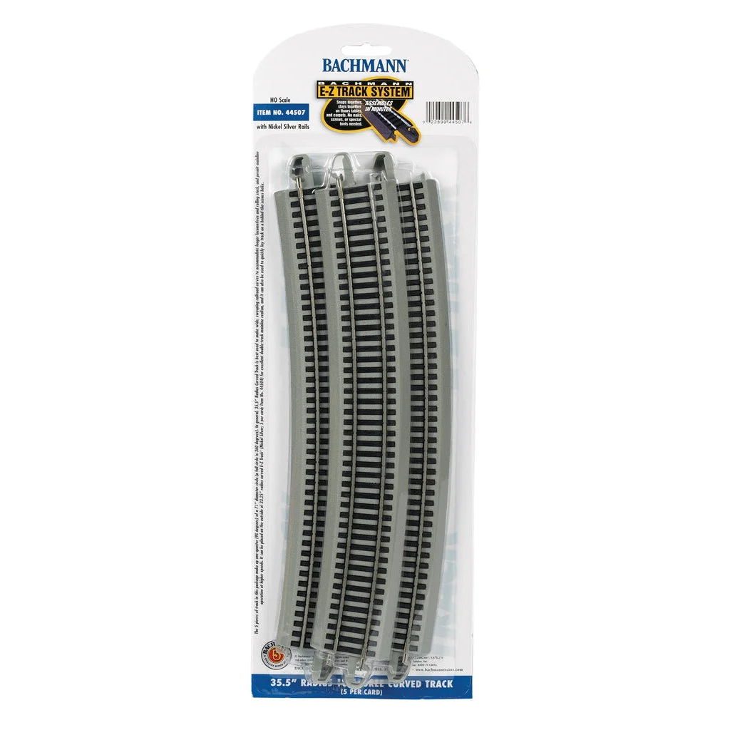 Bachmann HO Scale EZ Track NS 35"R/5cd - BAC44507