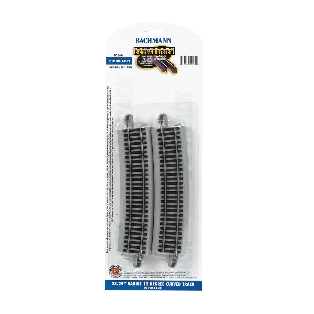Bachmann HO Scale EZ Track NS 33"R 12*/4cd - BAC44509