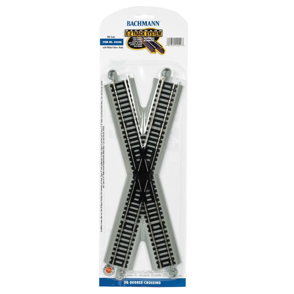 Bachmann HO Scale EZ Track NS 30* Xing/1cd - BAC44540