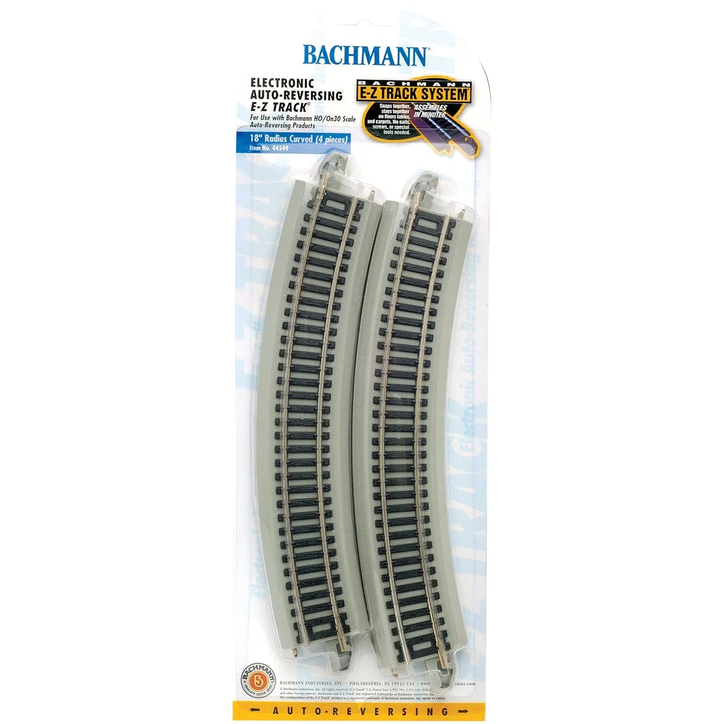 Bachmann HO Scale EZ Track NS Reversing 18"R/4cd - BAC44549