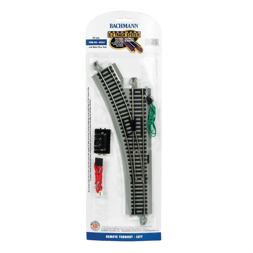 Bachmann HO Scale EZ Track NS LH Switch/1cd - BAC44561