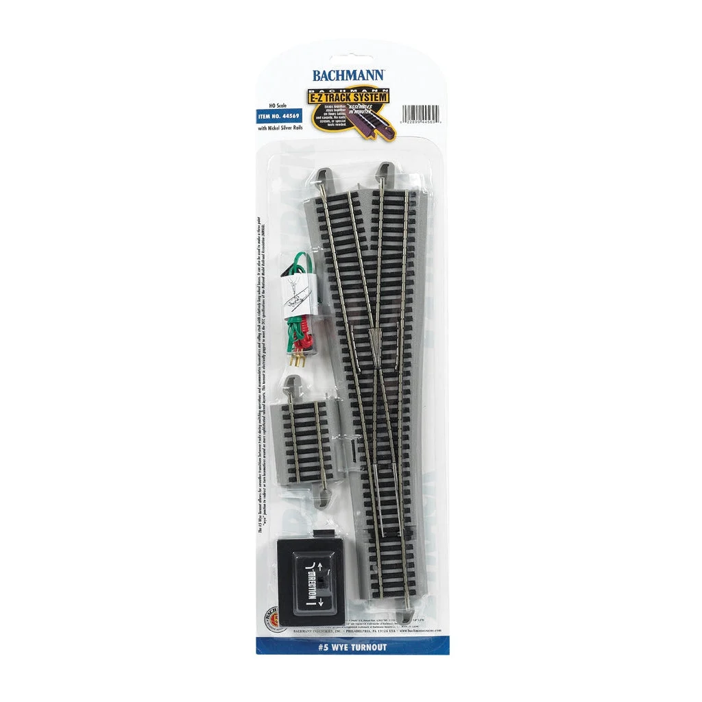 Bachmann HO Scale EZ Track NS #5 Wye Switch/1cd - BAC44569