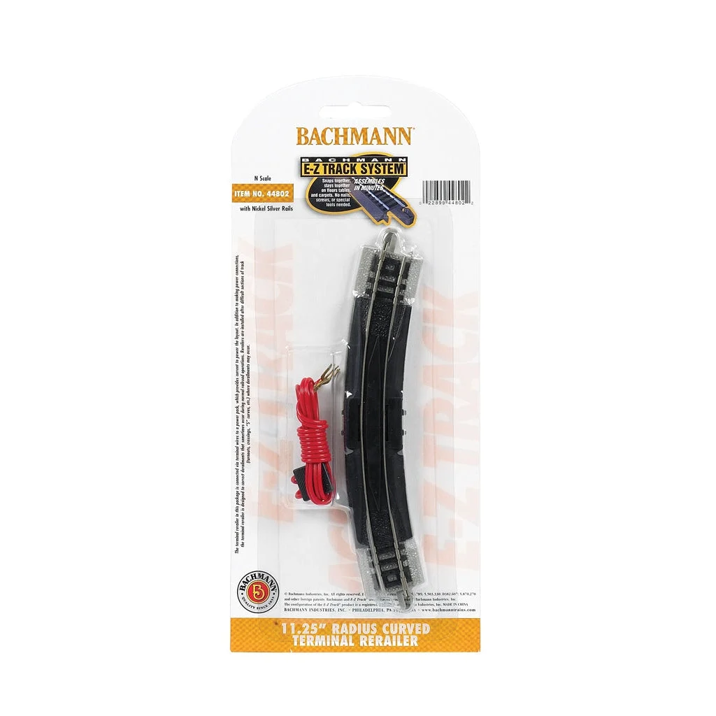 Bachmann N Scale EZ Track 11"R Term.Rerailer/1cd - BAC44802