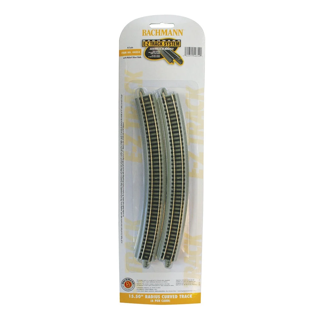 Bachmann N Scale EZ Track 15.50"R/6cd - BAC44854