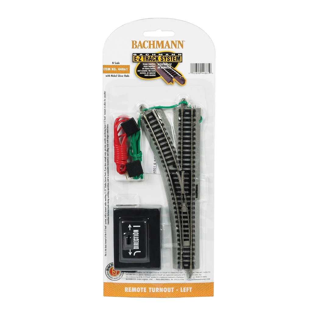 Bachmann N Scale EZ Track Remote LH Switch/1cd - BAC44861