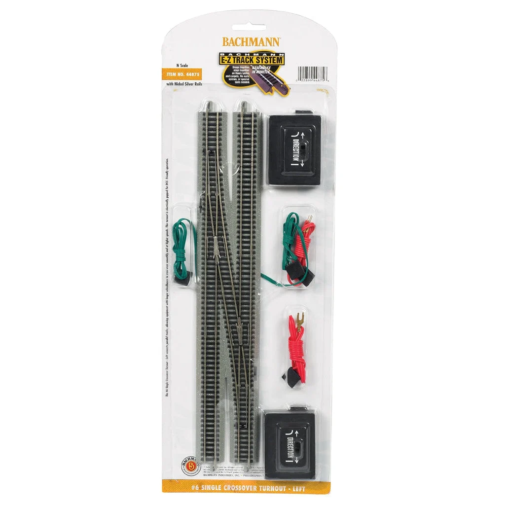 Bachmann N Scale EZ Track #6 LH Crossover/1cd - BAC44875